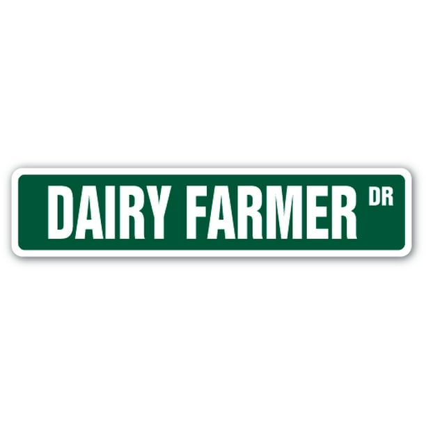 Indoor/Outdoor 24 Wide Plastic Sign DAIRY FARMER Street Sign cow milk cheese silo hay Indoor/Outdoor 24 Wide Plastic Sign DAIRY FARMER Street Sign cow milk cheese silo hay